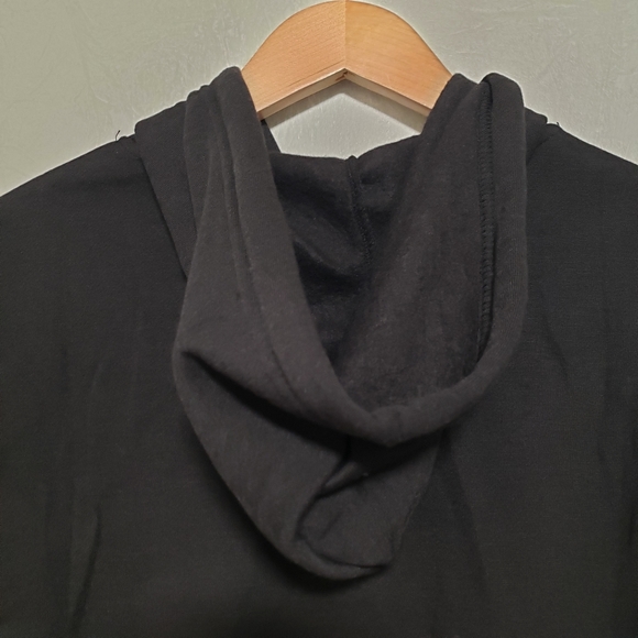 Bebe Sport Rainbow Iridescent Sequin Logo Black Hoodie - Picture 4 of 15